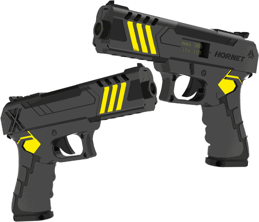 Zwei Lasertag-Pistolen von TILTA LITE